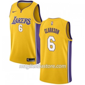 Maglia NBA Los Angeles Lakers Jordan Clarkson 6 Nike 2017-18 Oro Swingman - Uomo
